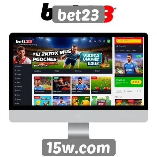 Análise da interface do site de jogos bet23